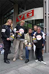 VG-reportere i streik. (Foto: Scanpix)
