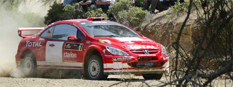 Marcus Grönholm leder Rally Kypros (AFP PHOTO/Laura BOUSHNAK ) Marcus Grönholm leder Rally Kypros (AFP PHOTO/Laura BOUSHNAK )