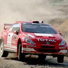 Marcus Grönholm i akjson i Rally Kypros. (Foto AP/Scanpix) Marcus Grönholm i akjson i Rally Kypros. (Foto AP/Scanpix)