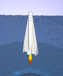 Slik ser ett av lagene for seg ferie-raketten. (Foto: X-prize)