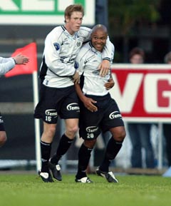 Russell sendte Sogndal i føringen mot Molde. (Her fra forrige rundes kamp mot RBK.) Russell sendte Sogndal i føringen mot Molde. (Her fra forrige rundes kamp mot RBK.)