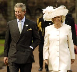 Prins Charles og Camilla Parker Bowles gifter seg 8. april. (Arkivfoto: Scanpix/AP/D. Cheskin)