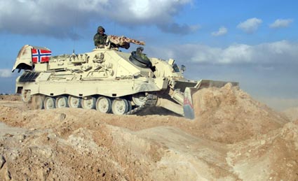 Norske styrker i Irak kan bli rammet av streiken. (Foto: Gunnar Lier, Scanpix) Norske styrker i Irak kan bli rammet av streiken. (Foto: Gunnar Lier, Scanpix)