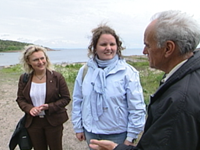 Fylkesordfører Anne Rygh Pedersen (til venstre) og partifelle stortingsrepresentant Sylvia Brustad på Østre Bolærne har kjempet for at salget av Østre Bolærne skulle omgjøres.