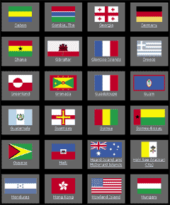 Verdens flagg og hovedsteder