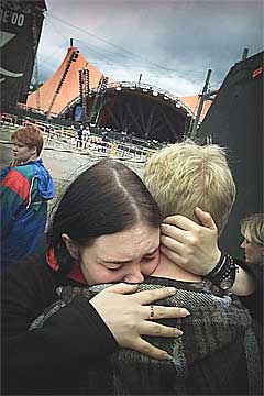 Publikum var i sjokk etter at 9 mennesker omkom forran den Orange Scene for 4 år siden. Foto: Scanpix. 