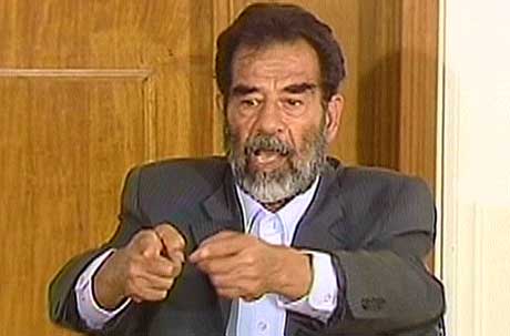 Saddam Hussein i dag. (Foto: CBS/EBU)