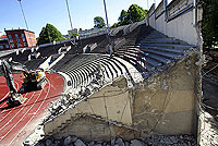 Byrådet ønsker seg park sør for det nye Bislett stadion. Foto: NRK
