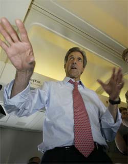 Demokratenes presidentkandidat John Kerry går imot FN-domstolens kjennelse. (Foto: AFP/Scanpix)