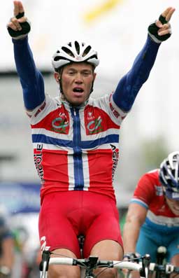 Thor Hushovd vant den 9. etappen i årets Tour de France. (Foto: Scanpix)
