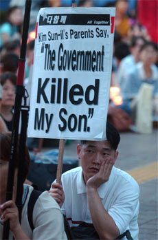 Sør-Koreas regjering ble holdt ansvarlig for gisseltakernes drap på Kim Sun-il forrige måned. (Arkivfoto: AP/Scanpix) 