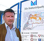 Bjørn Bjørkmo, Mo industripark. Foto: NRK 