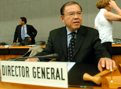 WTO-lederen Supachai Panitchpakdi styrte forhandlingene i Genevé. Foto: Reuters/Scanpix.