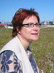 Riita Leinonen er daglig leder for turoperatørselskapet Hexeria og ansvarlig for heksemøtet i Vardø. Foto: Sjur Sætre, NRK