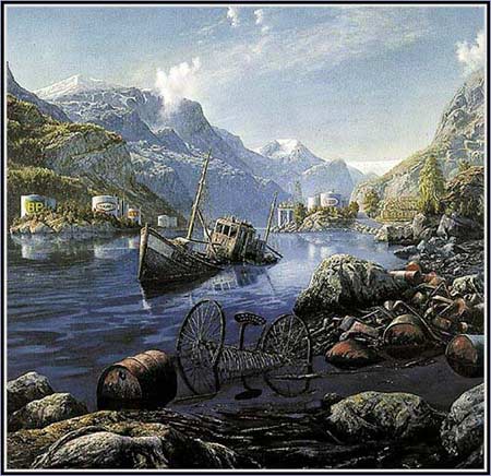 Oljemaleri (fritt etter Tidemand og Gude), 1975