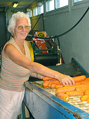 - Æ spise gulrot hver eneste dag, erklærer Anne Marie Solheim. Foto: Ann Jones, NRK