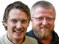 Arild Opheim og Hans Petter Jacobsen. Foto: NRK