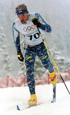 Mika Myllylä på vei til høydepunktet i karrieren, OL-gullet på 30 km i Nagano i 1998. (Foto: Tor Richardsen/Scanpix)