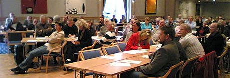 Medlemmene i Ålesund-regionens utviklingskontor var samlet for å diskutere en fremtidig storkommune. (Foto: Alf-Jørgen Tyssing)