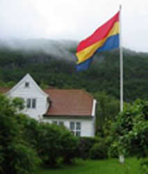  Slik ser det ut, Fusa-flagget som nå kan bli offisielt. Foto: Erik Vangsnes. 
