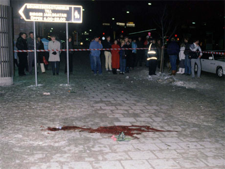 Olof Palme ble skutt og drept på Sveavägen i Stockhom om kvelden 28. februar 1986. (Arkivfoto: Pressens Bild/AP/Scanpix)
