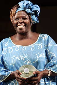 FREDSPRISVINNER: Wangari Maathai fikk tidligere i år også den norske Sofieprisen. (Arkivfoto: Tor Richardsen/Scanpix)
