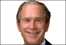 Lettere animert: Hvordan ser George W. Bush ut når han er full? Humorsidene på nett gir deg svaret.