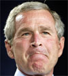 FLESKER TIL: Bush holder ikke tilbake når han gjennomfører valgkampen. Presidenten har brukt 1,8 milliarder kroner på reklame.