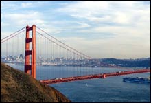 Moderne underverk: Golden Gate Bridge utenfor San Fransisco (Foto: AP/Eric Risberg)