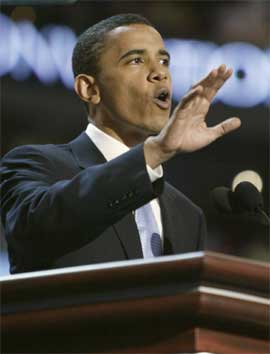 VANT: Barack Obama blir den eneste svarte i det amerikanske Sentatet, etter at han vant mandatet i Illinois. (Foto: Scanpix)