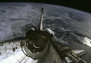Romferjas lasterom er tomt, men utsikten er formidalbel. Foto: NASA.