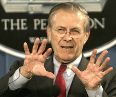 USAs forsvarsminister Donald Rumsfeld. (Arkivfoto: AFP/Scanpix)