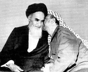 Irans leder på 80-tallet, ayatolla Khomeini, var blant de mange Arafat møtte. (Foto: Reuters)