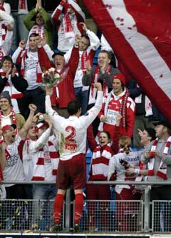 Fredrikstad-supporterne ble årets supportere. (Foto: Jarl Fr. Erichsen / SCANPIX)