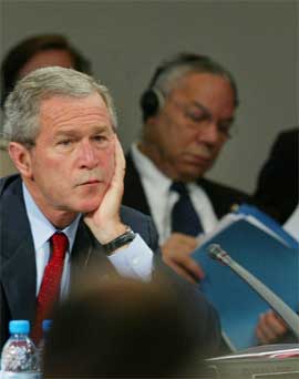 George W. Bush klarer ikke å finne ulovlige masseødeleggelsesvåpen i Irak. (Arkivfoto: AP/Scanpix)