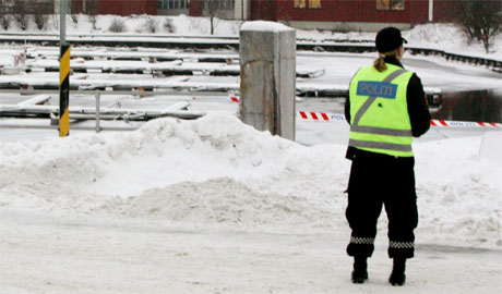 Området der kvinnet ble funnet er sperret av. (Foto: Morten F. Holm/SCANPIX)