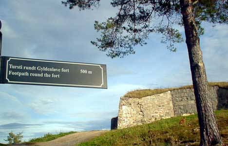 Områdene rundt flere av forsvarsverkene er ryddet for gress, skog og kratt. Flere nye vandringsløyper har kommet i stand på Fredriksten festning. Foto: Rainer Prang, NRK. Områdene rundt flere av forsvarsverkene er ryddet for gress, skog og kratt. Flere nye vandringsløyper har kommet i stand på Fredriksten festning. Foto: Rainer Prang, NRK.