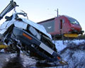 Nyland var bare 2-3 sekunder unna fra å bli påkjørt av toget. Foto: NRK