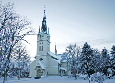 Strinda kirke i Trondheim er NRKs julekirke. (Foto: Jon-Annar Fordal)