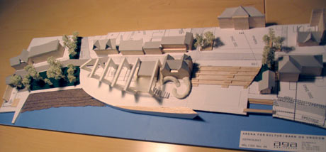 Modell av forslaget fra arkitektfirmaet AGA.
