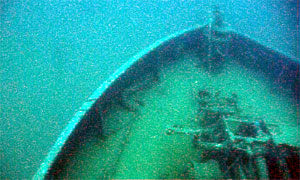 Vraket av Tirpitz. Foto: BBC.