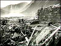 Etter raset fr Ramnefjellet i 1936.