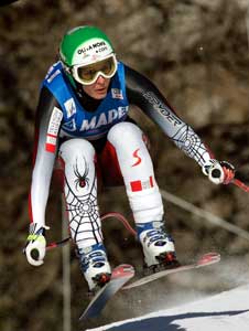 Michaela Dorfmeister vant søndagens utforrenn i Cortina. (Foto: AP / SCANPIX) Michaela Dorfmeister vant søndagens utforrenn i Cortina. (Foto: AP / SCANPIX)