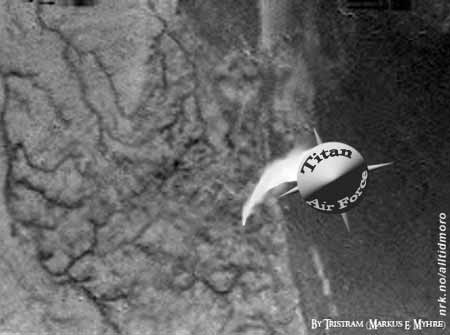 Angrepet av rakett: Dette bildet ble tatt av romsonden under nedstigning mot Titan-overflaten, og antyder at forholdene kan være svært ugjestmilde. (Innsendt av Tristram / Markus E. Myhre)