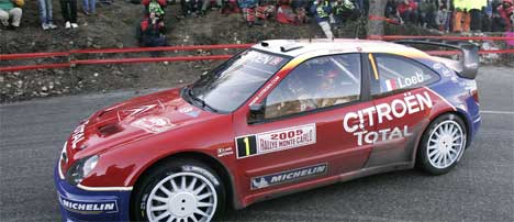 Sebastien Loeb leder Rally Monaco 2005, Foto: Pascal Guyot