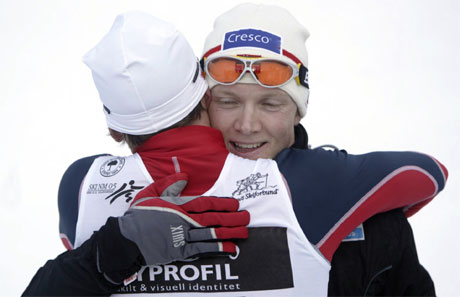 jan Egil Andresen og Tore Ruud Hofstad under NM på Lillehammer. Foto: Scanpix, Håkon Mosvold Larsen