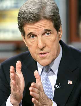TAPTE: John Kerry mener Osama bin Laden har skylden for at han tapte presidentvalget. (Foto: AP Photo/Meet the Press, Alex Wong)