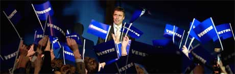 Anders Fogh Rasmussen feirer valgseier. (Foto: Reuters / Scanpix)