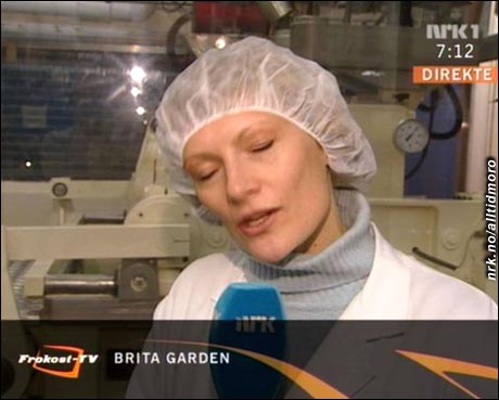 Brita Garden ute på reportasje for frokost-tv. Frisk og opplagt, selv om klokken bare såvidt har passert sju. (Alltid Moro, ikke manipulert) Brita Garden ute på reportasje for frokost-tv. Frisk og opplagt, selv om klokken bare såvidt har passert sju. (Alltid Moro, ikke manipulert)
