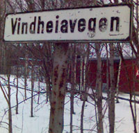 13-åringen ble slått ned i Vindheiavegen lørdag kveld.(Foto:NRK)